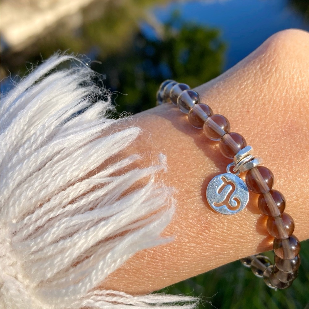 AAA Smokey Quartz Capricorn Bracelet